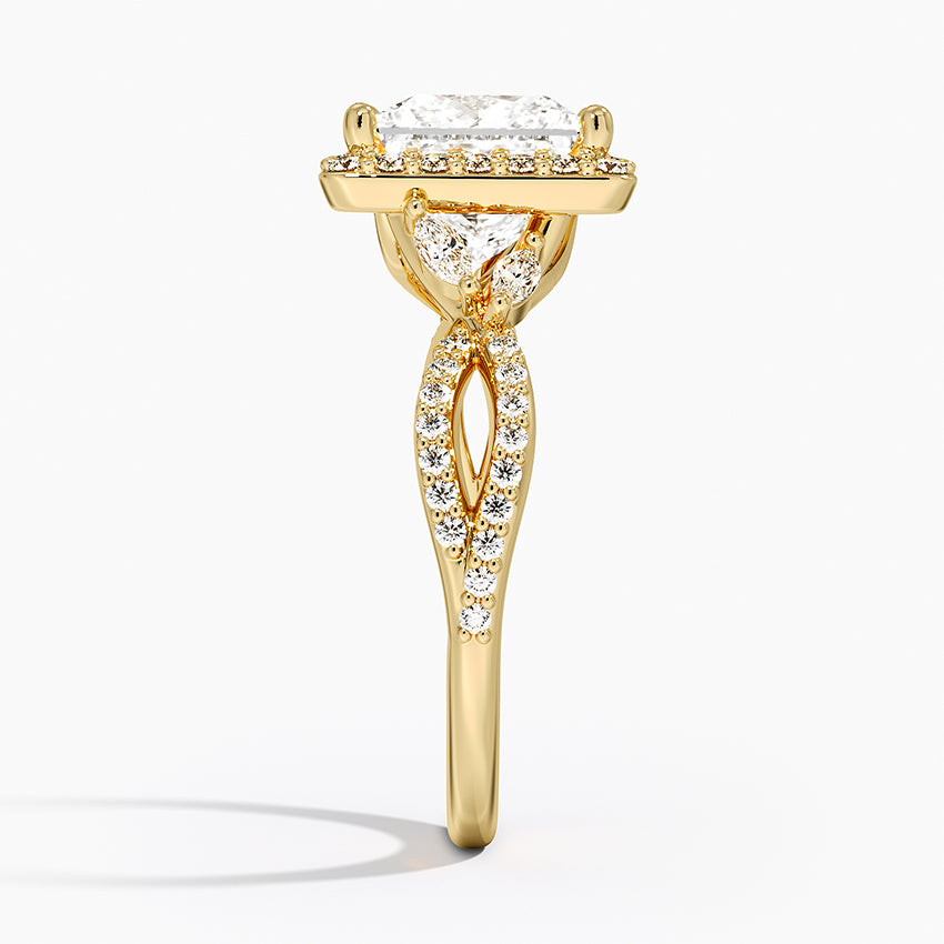 2.30 Karat Prenses Halo Tasarım Tektaş Laboratuvar Pırlanta Yüzük 18K -Coronae - Bold Diamonds