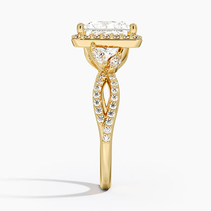 2.30 Karat Prenses Halo Tasarım Tektaş Laboratuvar Pırlanta Yüzük 18K -Coronae - Bold Diamonds
