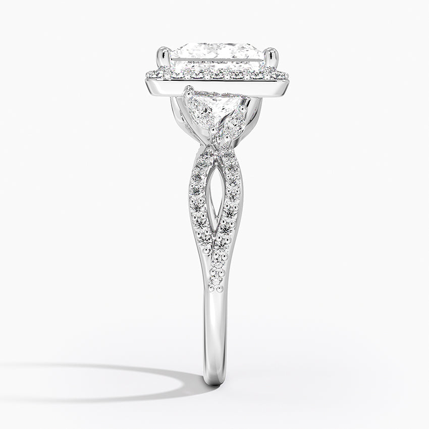2.30 Karat Prenses Halo Tasarım Tektaş Laboratuvar Pırlanta Yüzük 18K -Coronae - Bold Diamonds