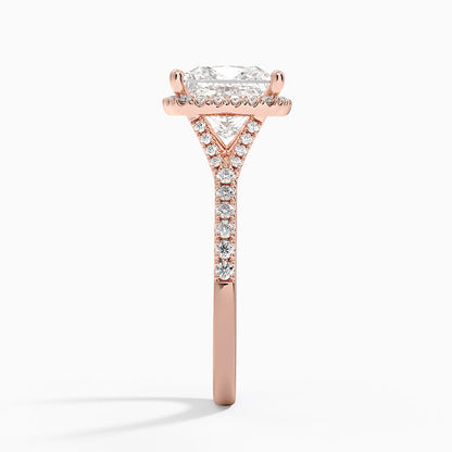 2,30 Karat Prenses Halo Tasarım Tektaş Laboratuvar Pırlanta Yüzük 18K -Novara - Bold Diamonds