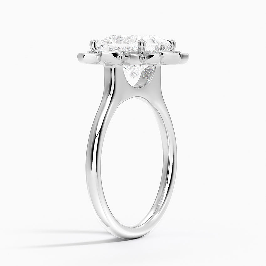 2,30 Karat Prenses Halo Tasarım Tektaş Laboratuvar Pırlanta Yüzük 18K - Solara - Bold Diamonds