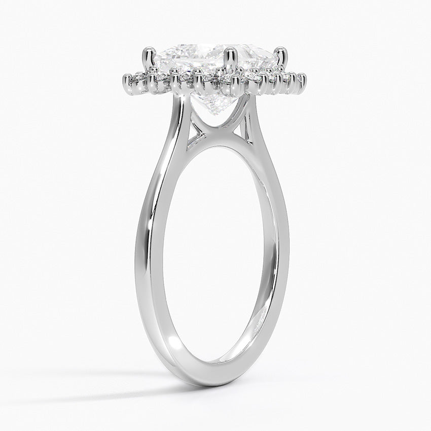 2,30 Karat Prenses Halo Tasarım Tektaş Laboratuvar Pırlanta Yüzük 18K -Vespera - Bold Diamonds