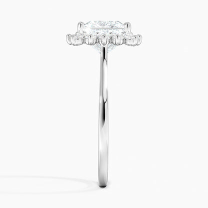2,30 Karat Prenses Halo Tasarım Tektaş Laboratuvar Pırlanta Yüzük 18K -Vespera - Bold Diamonds