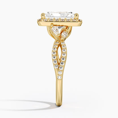 2.30 Karat Radiant Halo Tasarım Tektaş Laboratuvar Pırlanta Yüzük 18K-Coronae - Bold Diamonds