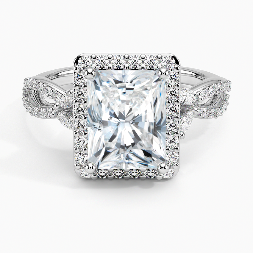 2.30 Karat Radiant Halo Tasarım Tektaş Laboratuvar Pırlanta Yüzük 18K-Coronae - Bold Diamonds