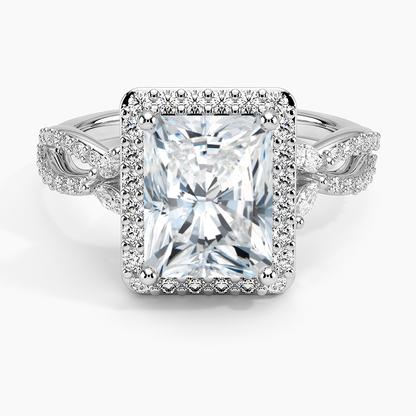 2.30 Karat Radiant Halo Tasarım Tektaş Laboratuvar Pırlanta Yüzük 18K-Coronae - Bold Diamonds