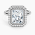 2,30 Karat Radiant Halo Tasarım Tektaş Laboratuvar Pırlanta Yüzük 18K- Eterna - Bold Diamonds