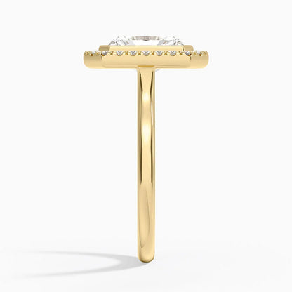 2,30 Karat Radiant Halo Tasarım Tektaş Laboratuvar Pırlanta Yüzük 18K- Eterna - Bold Diamonds