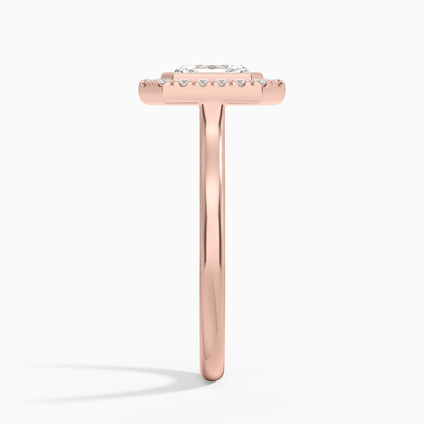 2,30 Karat Radiant Halo Tasarım Tektaş Laboratuvar Pırlanta Yüzük 18K- Eterna - Bold Diamonds