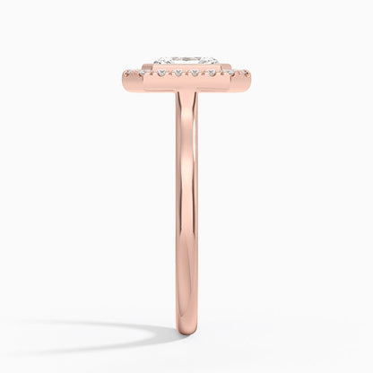 2,30 Karat Radiant Halo Tasarım Tektaş Laboratuvar Pırlanta Yüzük 18K- Eterna - Bold Diamonds
