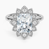 2,30 Karat Radiant Halo Tasarım Tektaş Laboratuvar Pırlanta Yüzük 18K - Solara - Bold Diamonds