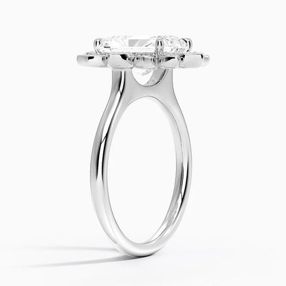 2,30 Karat Radiant Halo Tasarım Tektaş Laboratuvar Pırlanta Yüzük 18K - Solara - Bold Diamonds