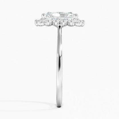2,30 Karat Radiant Halo Tasarım Tektaş Laboratuvar Pırlanta Yüzük 18K  -Vespera - Bold Diamonds