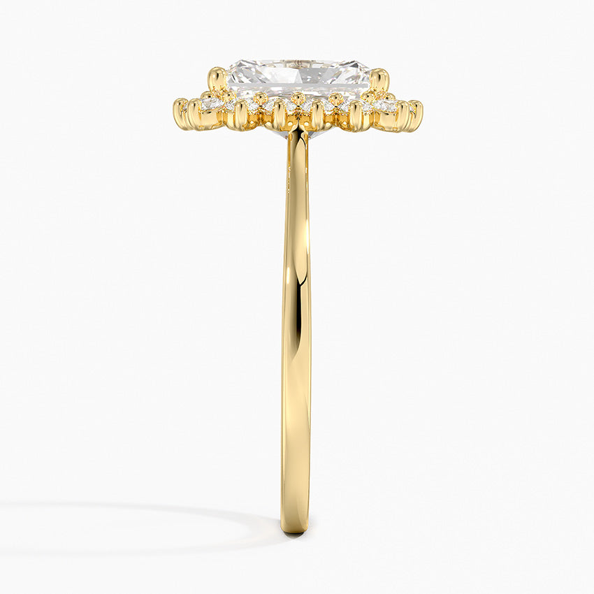 2,30 Karat Radiant Halo Tasarım Tektaş Laboratuvar Pırlanta Yüzük 18K  -Vespera - Bold Diamonds