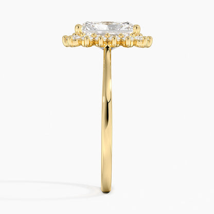 2,30 Karat Radiant Halo Tasarım Tektaş Laboratuvar Pırlanta Yüzük 18K  -Vespera - Bold Diamonds