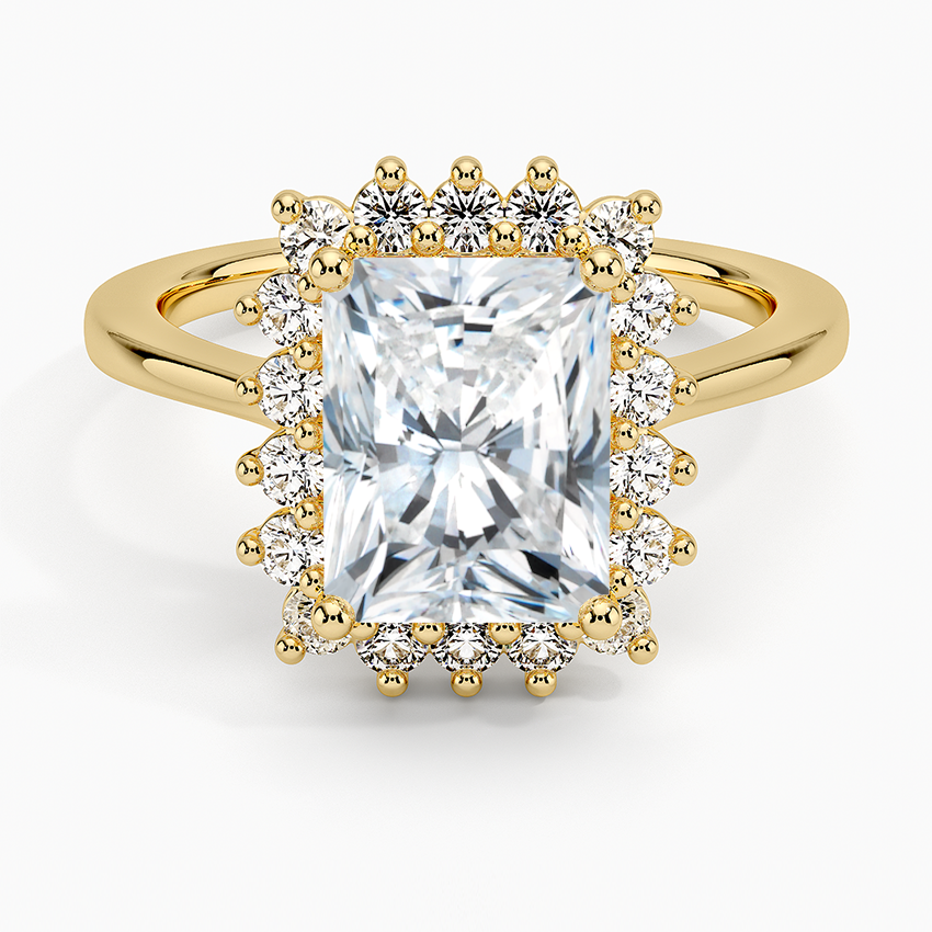 2,30 Karat Radiant Halo Tasarım Tektaş Laboratuvar Pırlanta Yüzük 18K  -Vespera - Bold Diamonds