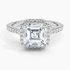 2.40 Karat Asscher Halo Tasarım Tektaş Laboratuvar Pırlanta Yüzük 18k  -Astrala - Bold Diamonds