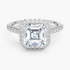 2,40 Karat Asscher Halo Tasarım Tektaş Laboratuvar Pırlanta Yüzük 18K - Bellora - Bold Diamonds