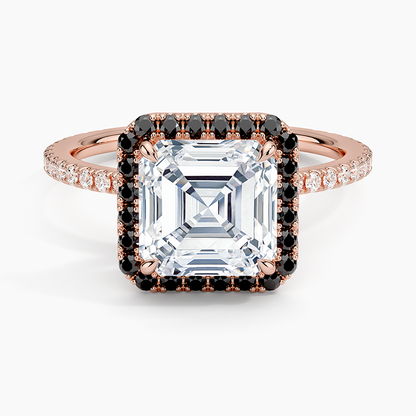 2.40 Karat Asscher Halo Tasarım Tektaş Laboratuvar Pırlanta Yüzük  18k -Halora - Bold Diamonds