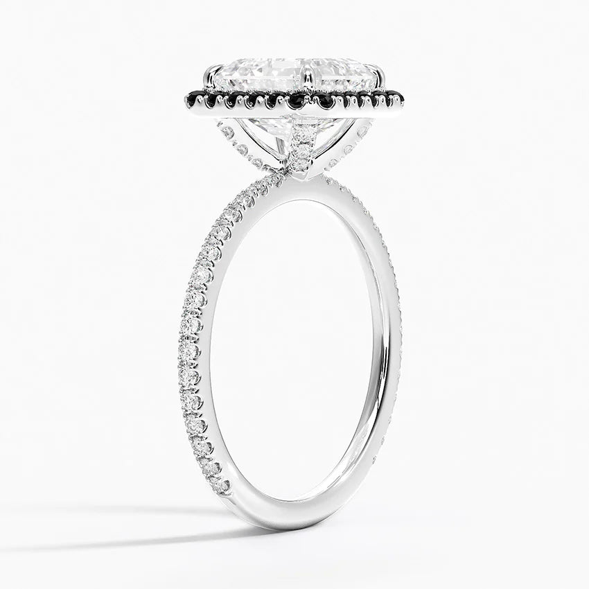 2.40 Karat Asscher Halo Tasarım Tektaş Laboratuvar Pırlanta Yüzük  18k -Halora - Bold Diamonds