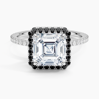 2.40 Karat Asscher Halo Tasarım Tektaş Laboratuvar Pırlanta Yüzük  18k -Halora - Bold Diamonds