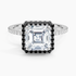 2.40 Karat Asscher Halo Tasarım Tektaş Laboratuvar Pırlanta Yüzük  18k -Halora - Bold Diamonds