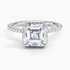2,40 Karat Asscher Halo Tasarım Tektaş Laboratuvar Pırlanta Yüzük 18K -Luminara - Bold Diamonds