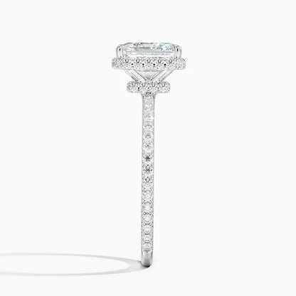 2,40 Karat Asscher Halo Tasarım Tektaş Laboratuvar Pırlanta Yüzük 18K -Luminara - Bold Diamonds