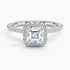 2.40 Karat Asscher Halo Tasarım Tektaş Laboratuvar Pırlanta Yüzük -Luxora - Bold Diamonds