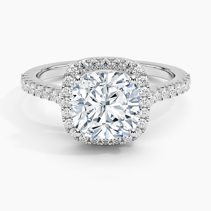2.40 Karat Cushion Halo Tasarım Tektaş Laboratuvar Pırlanta Yüzük  18k -Astrala - Bold Diamonds
