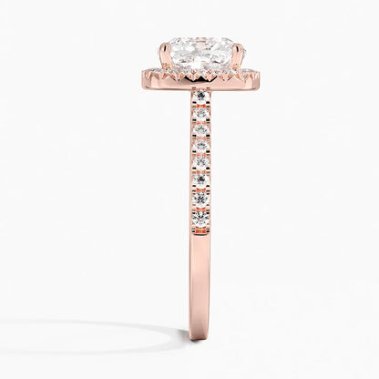2.40 Karat Cushion Halo Tasarım Tektaş Laboratuvar Pırlanta Yüzük  18k -Astrala - Bold Diamonds