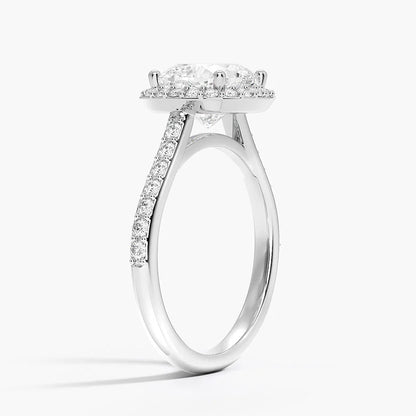 2,40 Karat Cushion Halo Tasarım Tektaş Laboratuvar Pırlanta Yüzük 18K -Bellora - Bold Diamonds