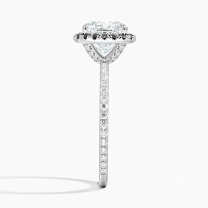 2.40 Karat Cushion Halo Tasarım Tektaş Laboratuvar Pırlanta Yüzük  18k -Halora - Bold Diamonds