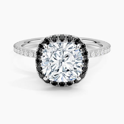2.40 Karat Cushion Halo Tasarım Tektaş Laboratuvar Pırlanta Yüzük  18k -Halora - Bold Diamonds