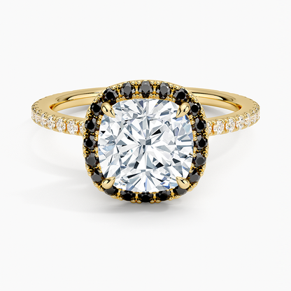 2.40 Karat Cushion Halo Tasarım Tektaş Laboratuvar Pırlanta Yüzük  18k -Halora - Bold Diamonds