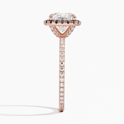 2.40 Karat Cushion Halo Tasarım Tektaş Laboratuvar Pırlanta Yüzük  18k -Halora - Bold Diamonds