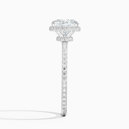2,40 Karat Cushion Halo Tasarım Tektaş Laboratuvar Pırlanta Yüzük 18K -Luminara - Bold Diamonds