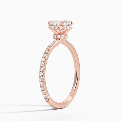 2,40 Karat Cushion Halo Tasarım Tektaş Laboratuvar Pırlanta Yüzük 18K -Luminara - Bold Diamonds
