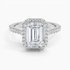 2.40 Karat Emerald Halo Tasarım Tektaş Laboratuvar Pırlanta Yüzük 18k  -Astrala - Bold Diamonds