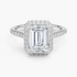 2,40 Karat Emerald Halo Tasarım Tektaş Laboratuvar Pırlanta Yüzük 18K -Bellora - Bold Diamonds