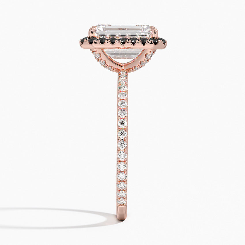 2.40 Karat Emerald Halo Tasarım Tektaş Laboratuvar Pırlanta Yüzük 18k  -Halora - Bold Diamonds