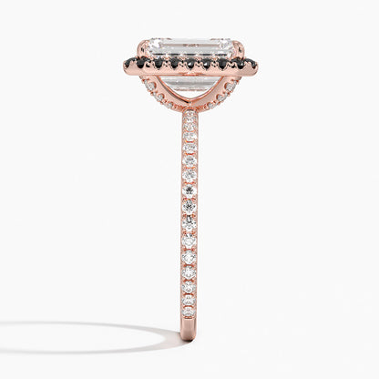 2.40 Karat Emerald Halo Tasarım Tektaş Laboratuvar Pırlanta Yüzük 18k  -Halora - Bold Diamonds
