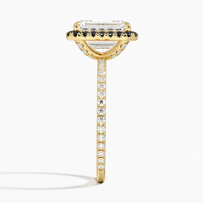 2.40 Karat Emerald Halo Tasarım Tektaş Laboratuvar Pırlanta Yüzük 18k  -Halora - Bold Diamonds