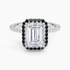 2.40 Karat Emerald Halo Tasarım Tektaş Laboratuvar Pırlanta Yüzük 18k  -Halora - Bold Diamonds