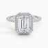 2.40 Karat Emerald Halo Tasarım Tektaş Laboratuvar Pırlanta Yüzük  18k -Luxora - Bold Diamonds