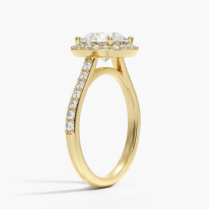 2,40 Karat  Halo Tasarım Tektaş Laboratuvar Pırlanta Yüzük 18K -Bellora - Bold Diamonds