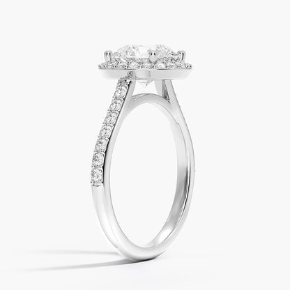 2,40 Karat  Halo Tasarım Tektaş Laboratuvar Pırlanta Yüzük 18K -Bellora - Bold Diamonds