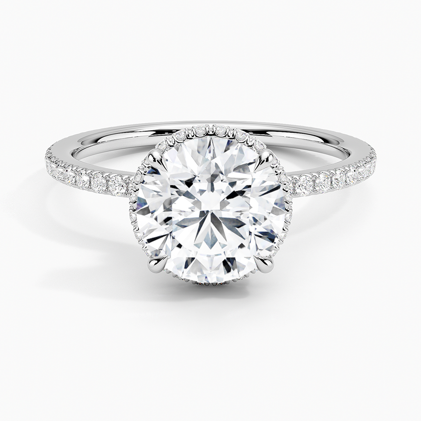 2,40 Karat Halo Tasarım Tektaş Laboratuvar Pırlanta Yüzük 18K - Luminara - Bold Diamonds