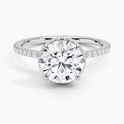 2,40 Karat Halo Tasarım Tektaş Laboratuvar Pırlanta Yüzük 18K - Luminara - Bold Diamonds