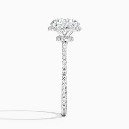 2,40 Karat Halo Tasarım Tektaş Laboratuvar Pırlanta Yüzük 18K - Luminara - Bold Diamonds